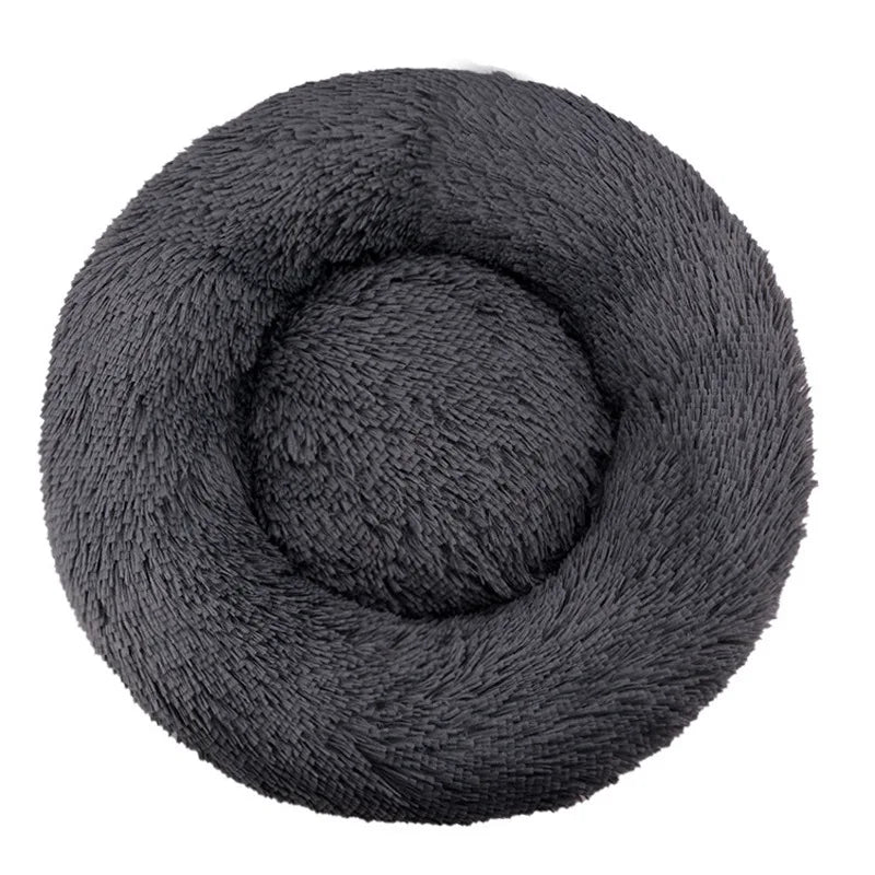 Calming Pet Bed for Dogs & Cats - Anti-Anxiety Donut Bed with Raised Edges for Deep Sleep