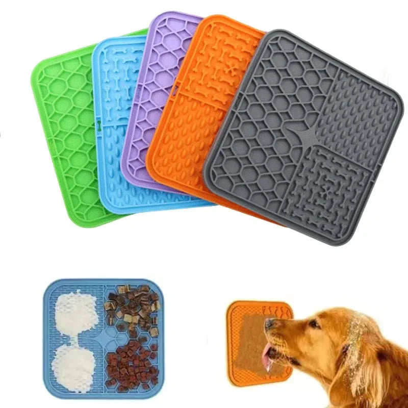 Pet Lick Mat for Dogs & Cats - Calming Distraction Tool for Storms, Vet Visits & Grooming