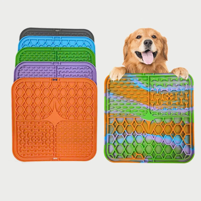 Pet Lick Mat for Dogs & Cats - Calming Distraction Tool for Storms, Vet Visits & Grooming
