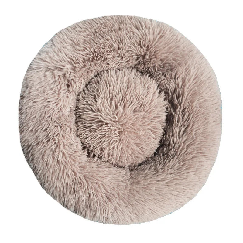 Calming Pet Bed for Dogs & Cats - Anti-Anxiety Donut Bed with Raised Edges for Deep Sleep
